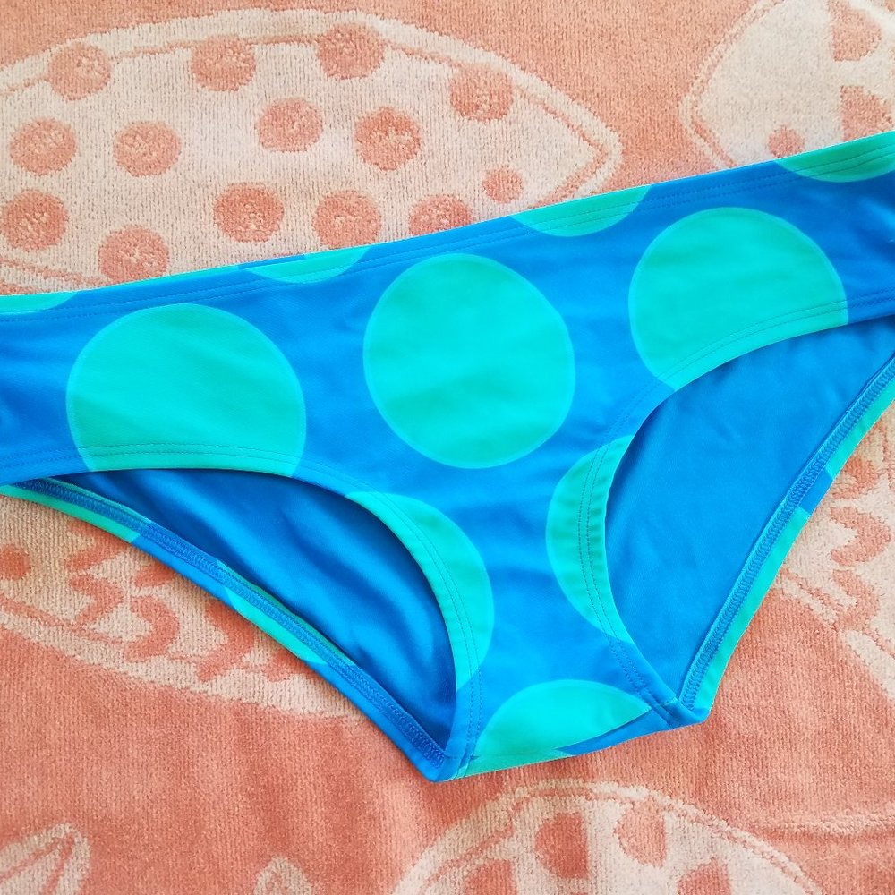 Aerie Blue Polka Dot Bikini Bottom Small